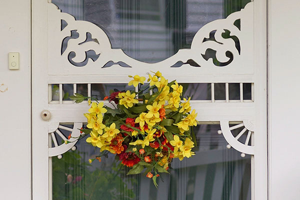 Flowers on Door photo