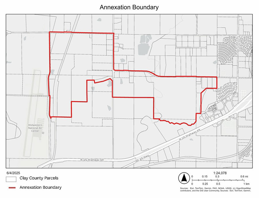 City of Excelsior Springs Special Election November 4, 2025 Annexation Boundary Map
