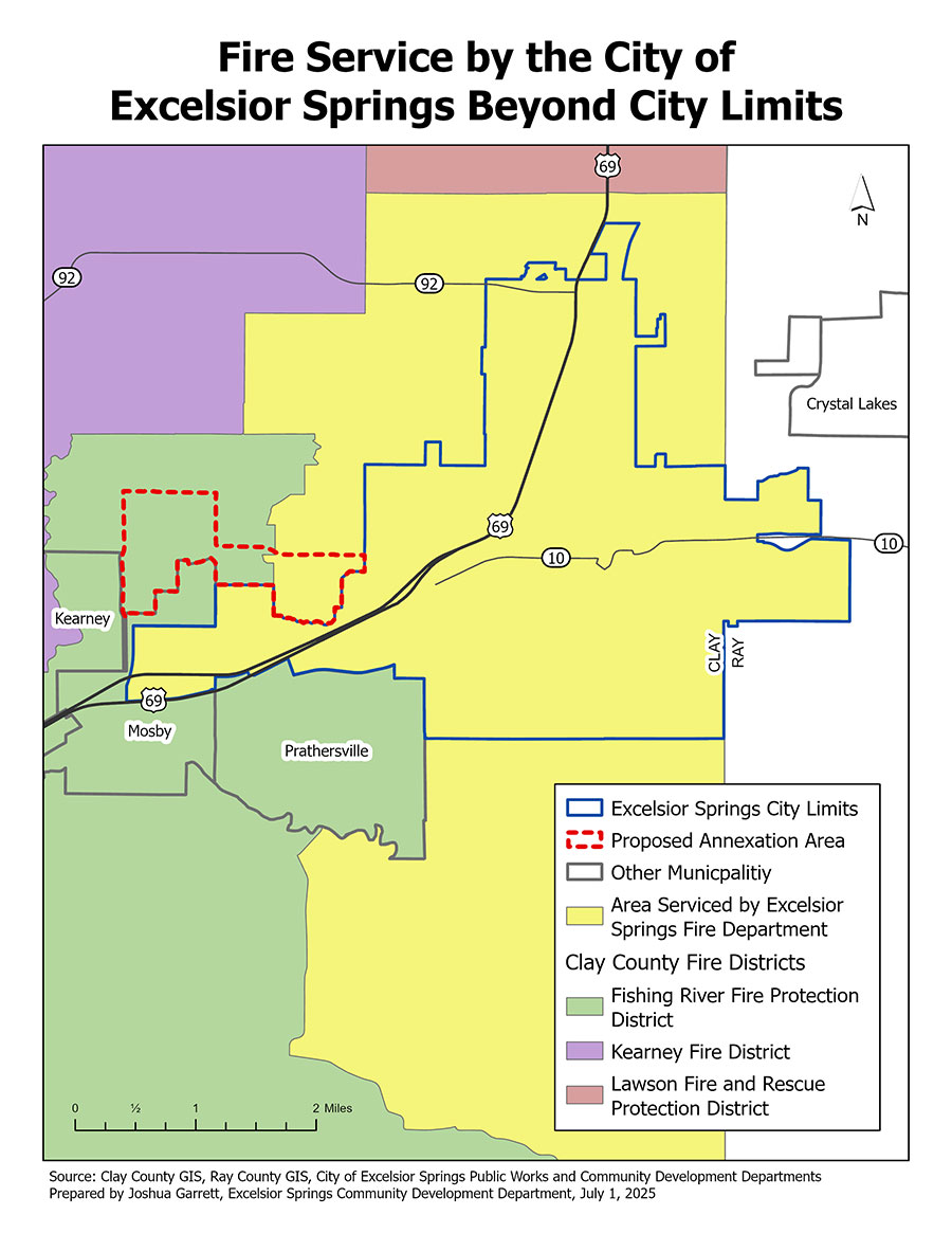 Excelsior Springs Fire Service Area Map
